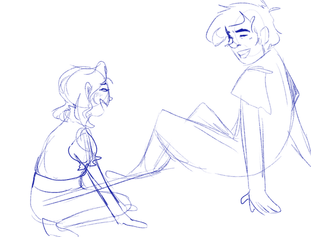 Boy and girl laughing